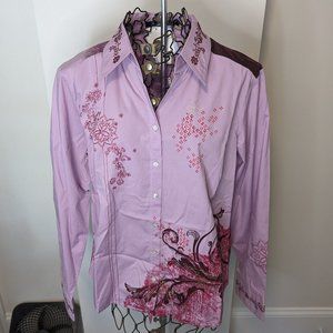 NWT Tommy Bahama Violet Chandelier Print Top - GORGEOUS!
